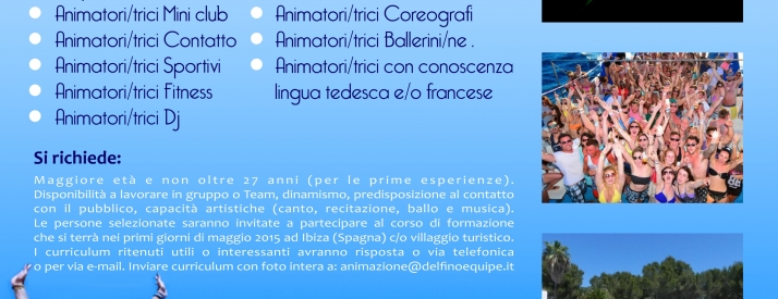 ANIMATORI TURISTICI ESTATE 2015